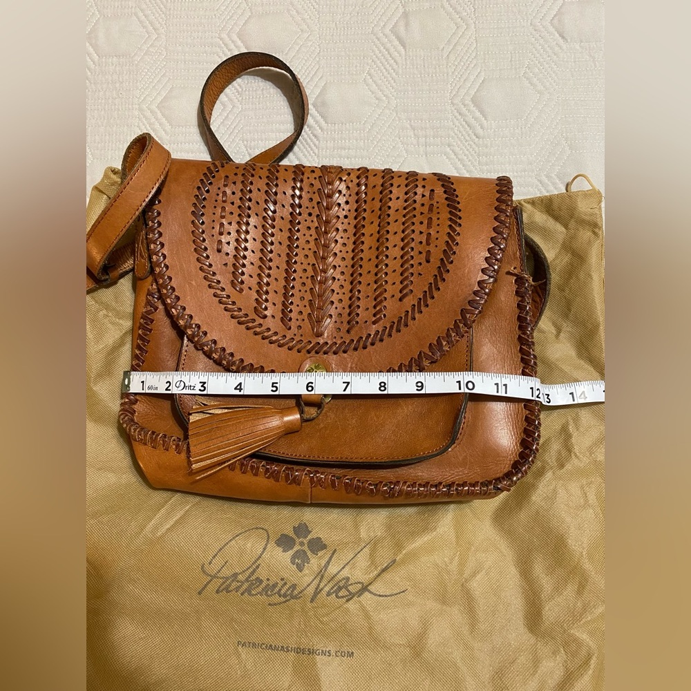 Patricia Nash Boho Brown Leather Crossbody Bag - Picture 11 of 13